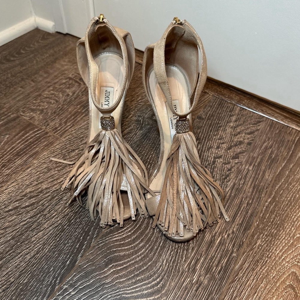 COPY - Jimmy Choo Suede Tassel Accent Sandals